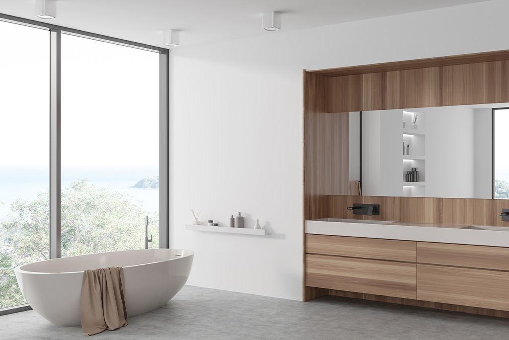 Spa-style showers and baths