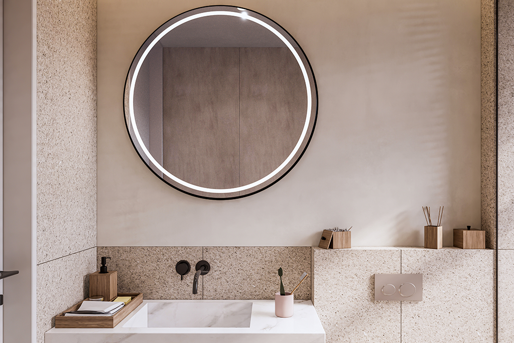 Mirrors with integrated technology