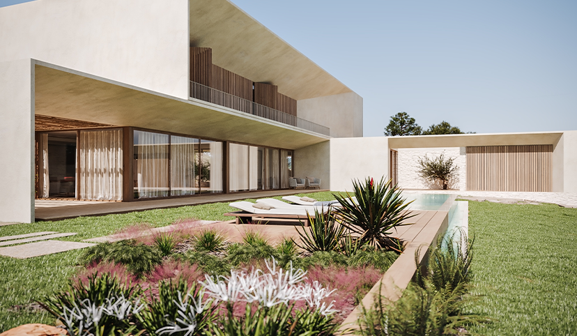Jardins residenciais de luxo- Projetar espaços exteriores para relaxamento e harmonia